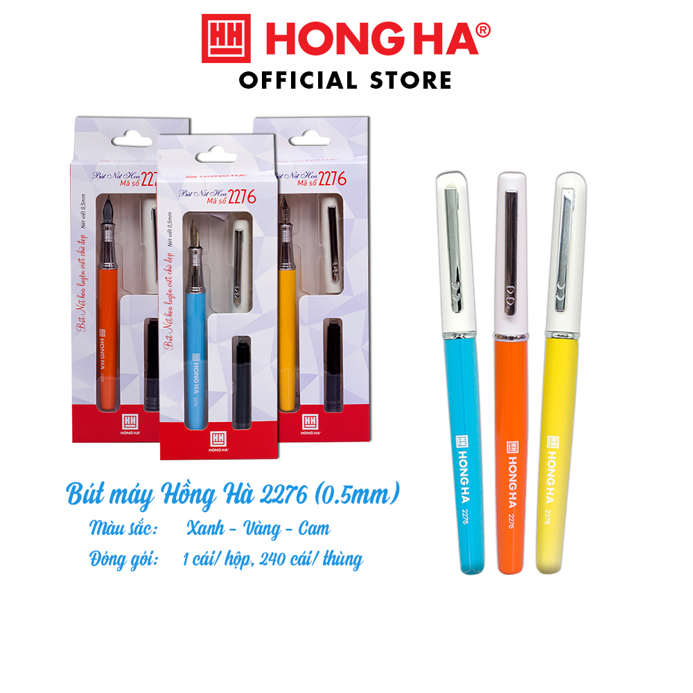 Bút máy nét hoa Hồng Hà Tiny 2276 - kèm 1 ống mực (giao màu ngẫu nhiên)