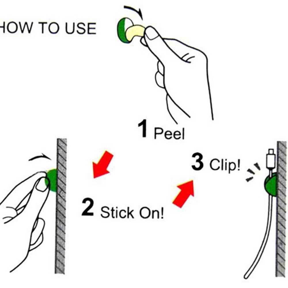 Set 6 Cái Giá Đỡ Dây Dán Bàn Dính Chắc Chắn