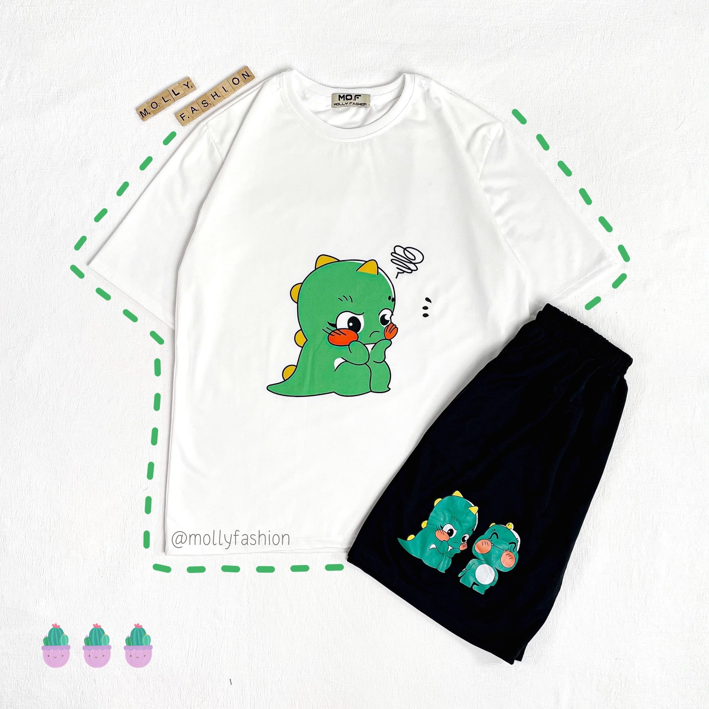 Set đồ bộ hoạt hình ️ Bộ mặc nhà Cartoon KLONG SUY NGHĨ Freesize nam nữ Molly Fashion