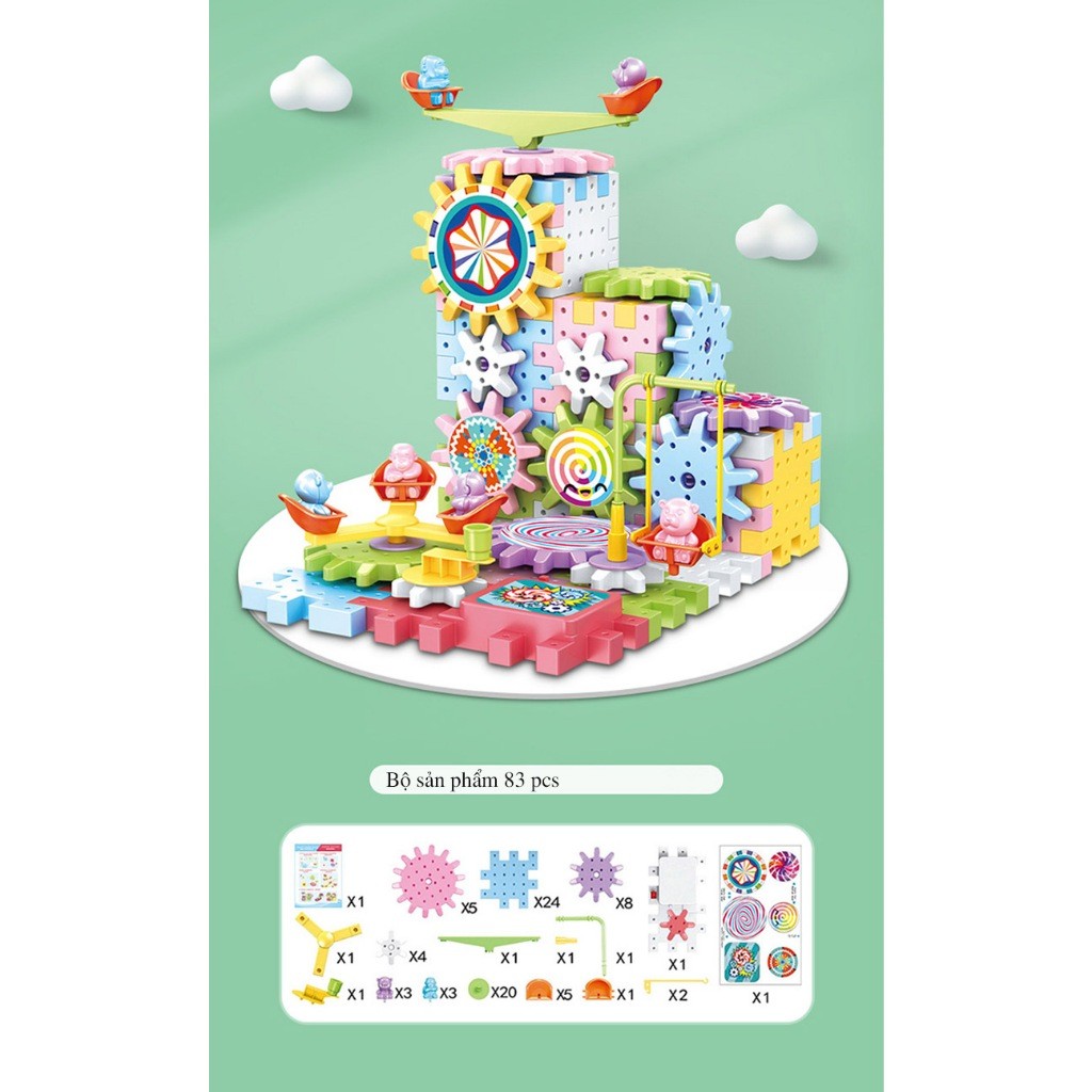 Đồ Chơi Lắp Ghép Mô Hình 83 Món Diy Cho Bé