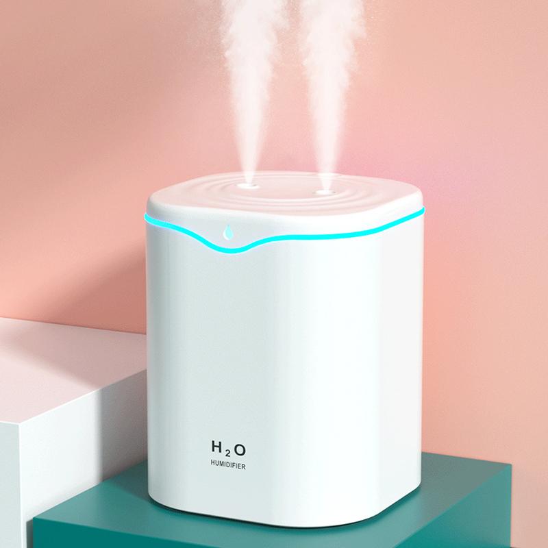 2000ML USB Máy Tạo Độ Ẩm Không Khí Đôi Xịt Cổng Tinh Dầu Khuếch Tán Hương Thơm Mát Phun Sương Tạo Phun Sương Tạo Ẩm Hình Ếch Con Cho Nhà Văn Phòng