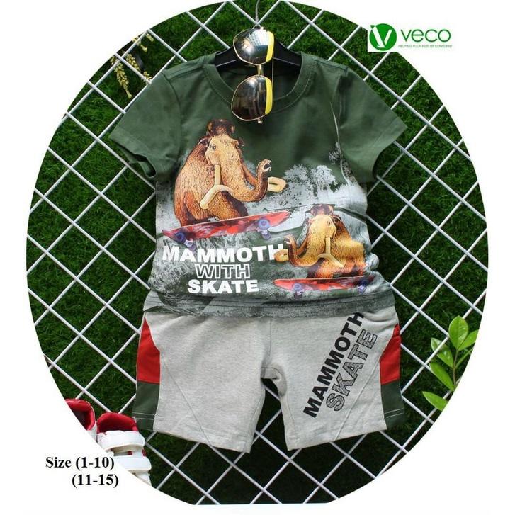 BỘ THUN VECO BÉ TRAI ĐỘNG VẬT 28-34KG