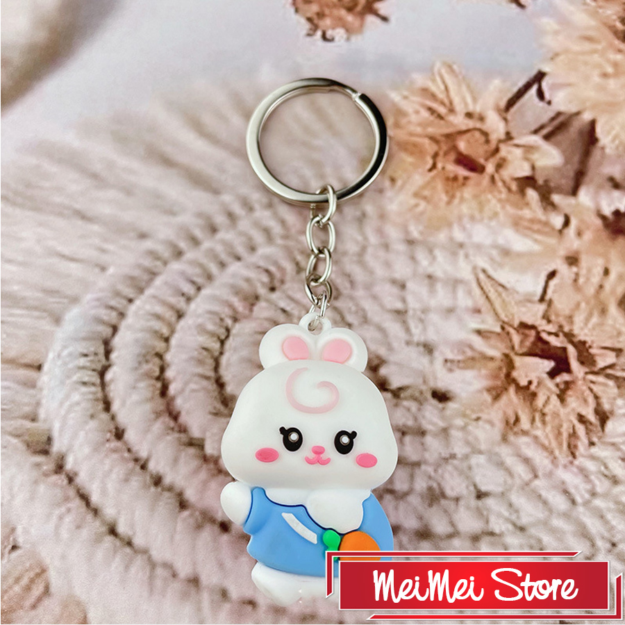 Móc khóa gấu bông, Móc khóa xe máy hình con vật cute, cực đáng yêu