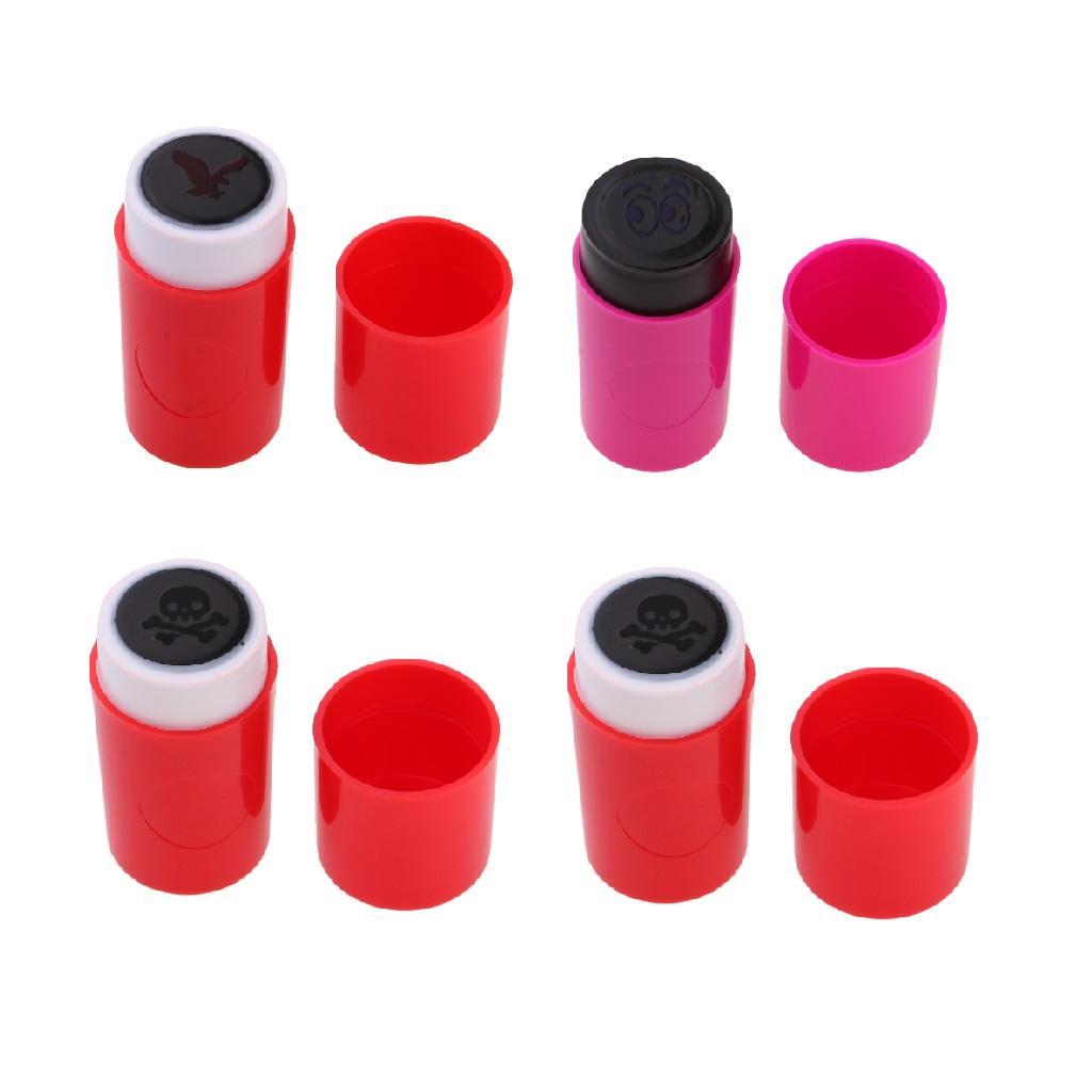 4Pcs Colorfast Quick-dry Golf Ball Stamp Stamper Marker Impression Seal