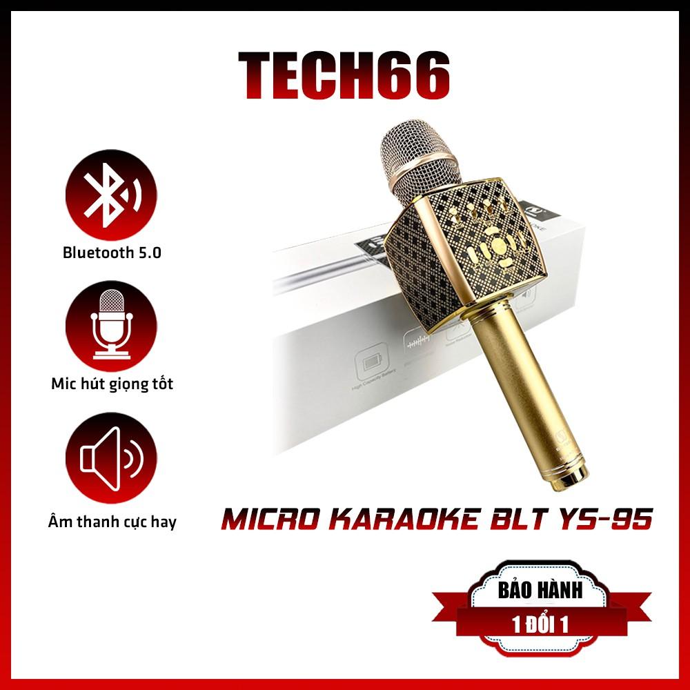 Micro Karaoke Bluetooth Cao Cấp YS-95 Tích Hợp Loa Bass Hát Tại Nhà Hoặc Livetream