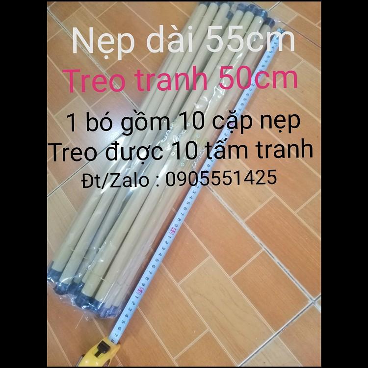1 bó gồm 10 cặp Ống trúc treo lịch,tranh,ảnh.treo tranh,giấy thư pháp .Ống trúc treo cỡ tranh 50cm.