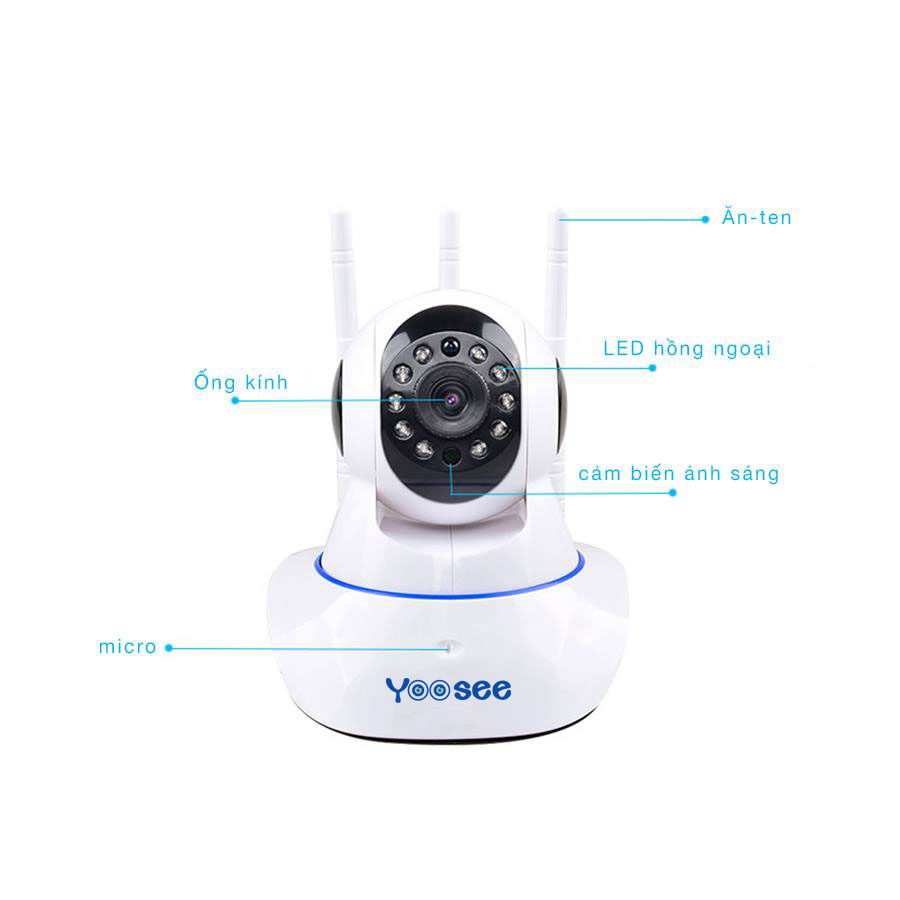 Camera IP Wifi 3 râu 2.0 Mb - 1080P Kiwivision - camera chạy phần mềm Yoosee - Camera giám sát - Camera An Ninh - Hàng Chính Hãng