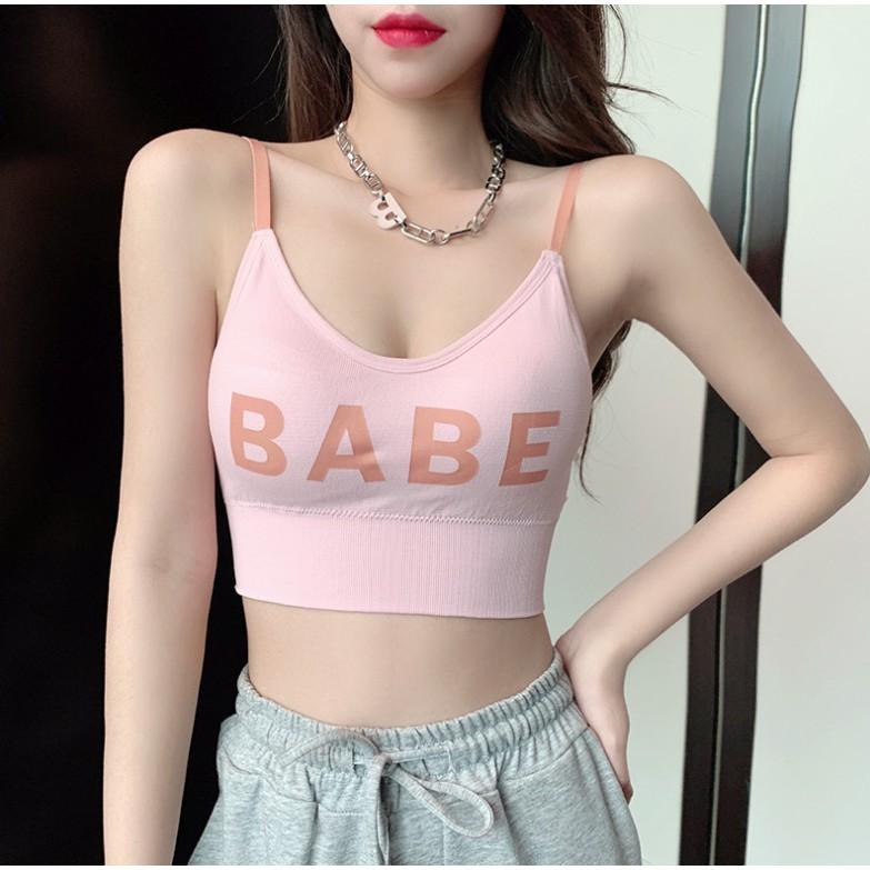 Áo tập gym hai dây trẻ trung năng động, cá tính, áo bra babe cotton 2021 AB/306
