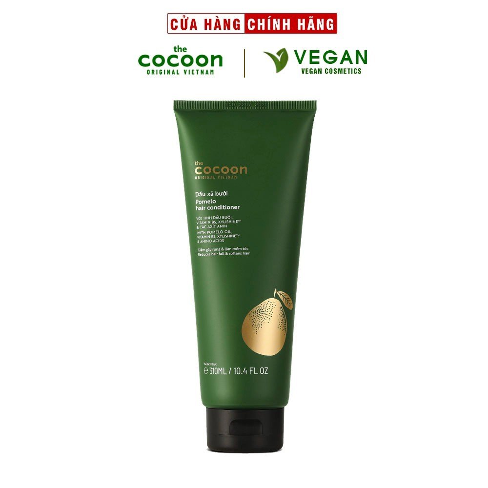 Dầu xả bưởi Pomelo dạng TUÝP Cocoon 310ml giảm gãy rụng làm mềm tóc thuần chay