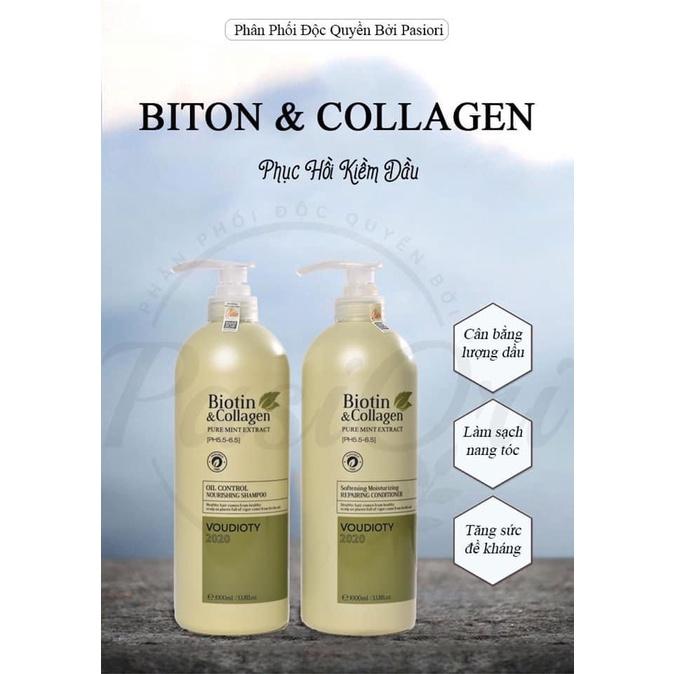 DẦU GỘI XẢ HẤP DƯỠNG BIOTIN &amp; COLLAGEN PASIORI VOUDIOTY PHIÊN BẢN 2020 CHÍNH HÃNG DATE MỚI