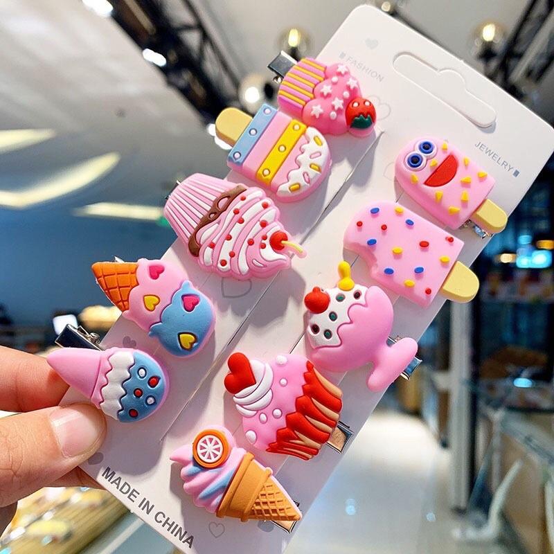 Set Kẹp Tóc 14 Món Nhiều Hình Kute Cho Bé Gái siêu cute, dễ thương