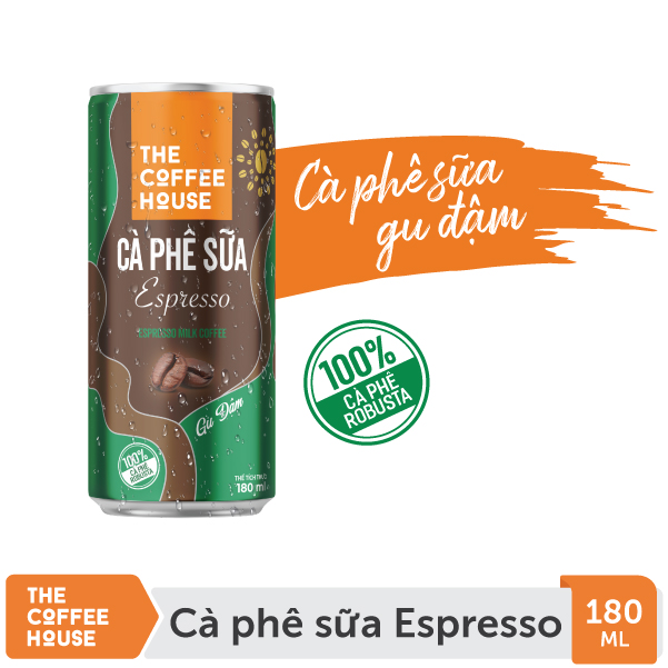 Thùng 24 Lon cà phê sữa Espresso The Coffee House (180ml/Lon)