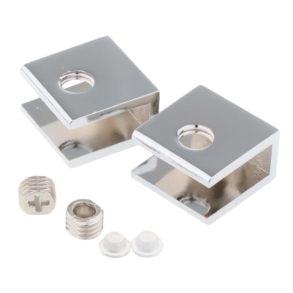 5x2 pack Zinc Alloy Fixed Glass Clamp Adjustable Glass Brackets A-8-10mm