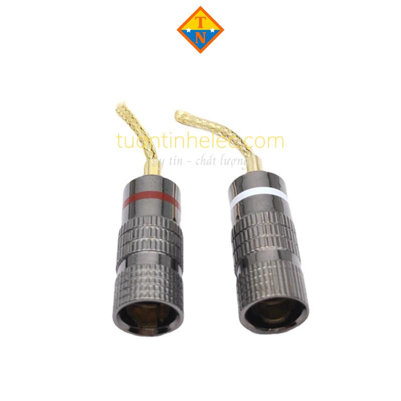 Giắc mỏ chim mềm màu đen lõi đồng mềm mạ vàng (1 chiếc) # phụ kiện âm thanh
