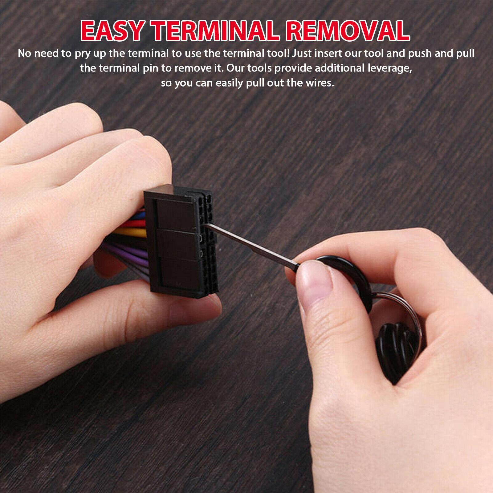 39Pcs Wire Terminal Removal Tool Car Electrical Wiring Crimp Connector Pin Kit