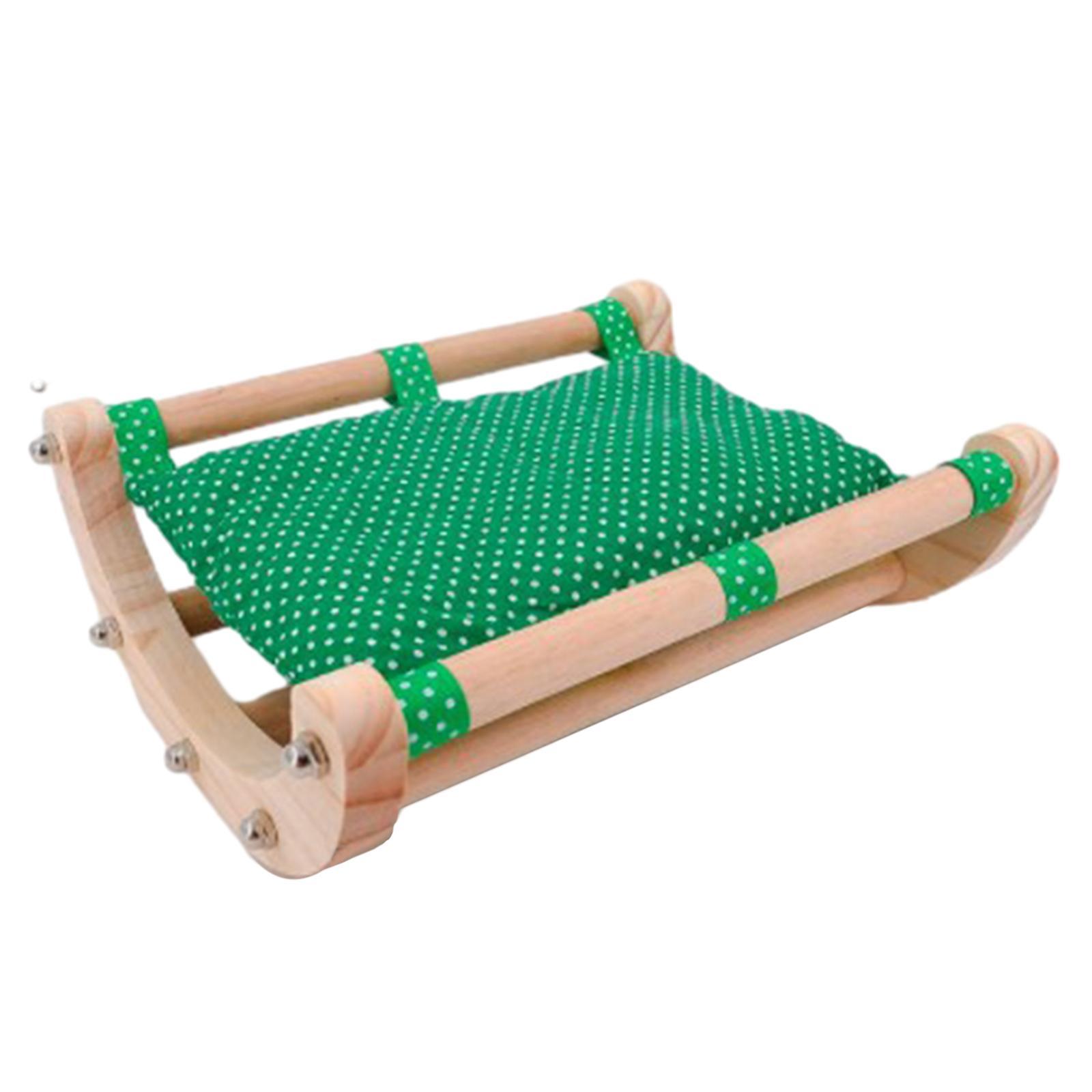 Guinea Pig Hammock Hamster Shaker Bed Portable Small Animal Bed Guinea Pig Wooden Bed Nest for Dwarf Rabbits Hamsters Ferrets