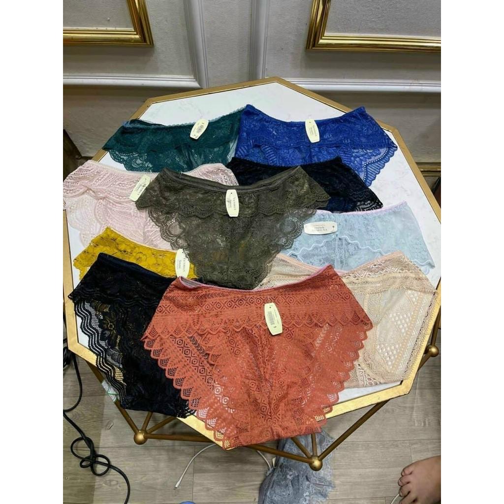 Set 5 quần Lót Nữ Ren Sexy thiết kế họa tiết ren xuyên thấu siêu gợi cảm quyến rũ