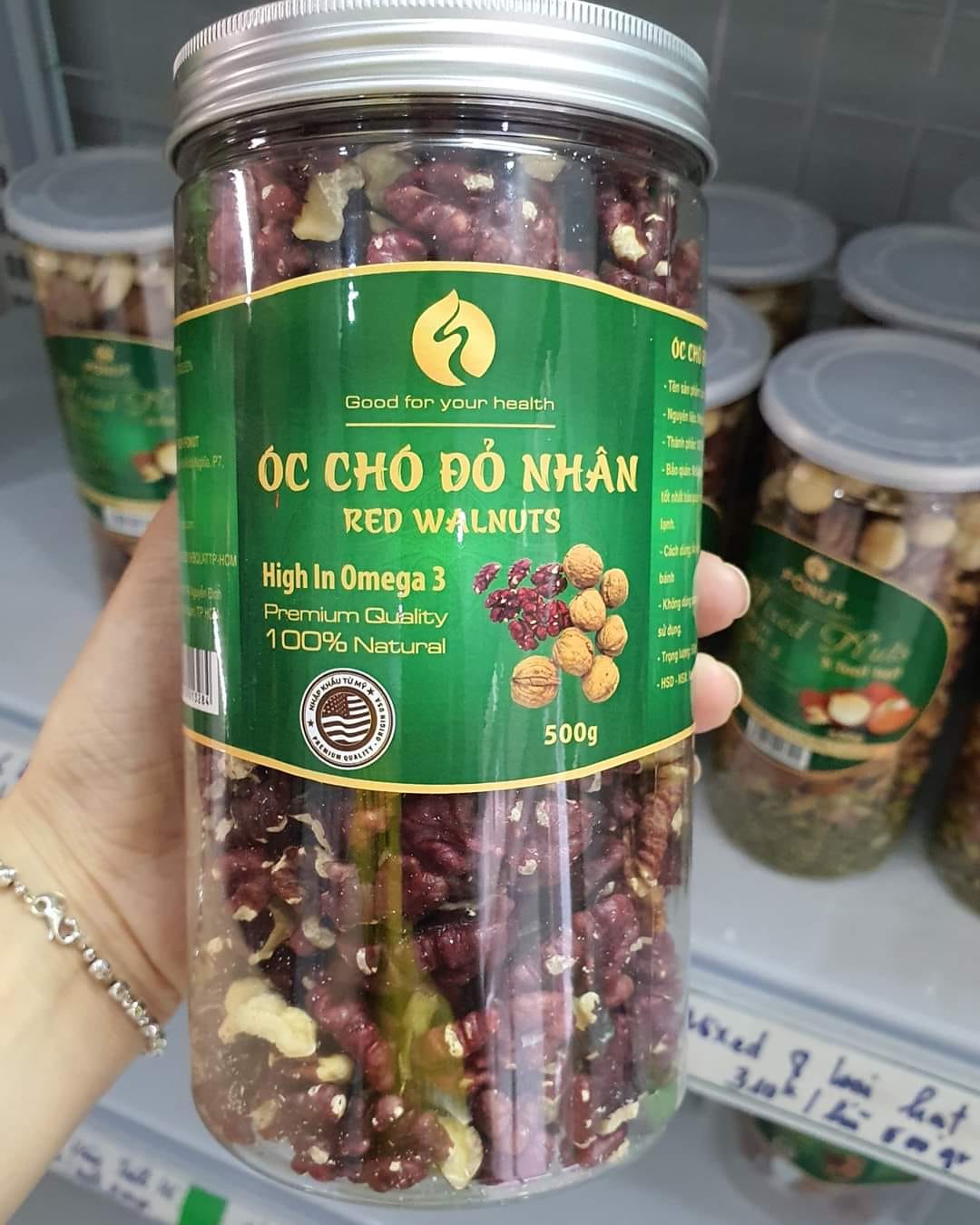 Quả Óc Chó Đỏ Mỹ đã tách vỏ