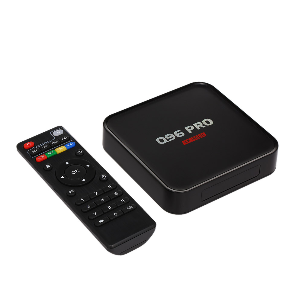 Q96 PRO Android 7.1 Smart TV Box Amlogic S905X Quad-core 64 Bit H.265 UHD 4K 1GB / 8GB 2.4G WiFi 100M LAN HD Media