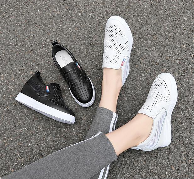 Giày Sneakers Nữ Độn Đế 6cm Mã H54