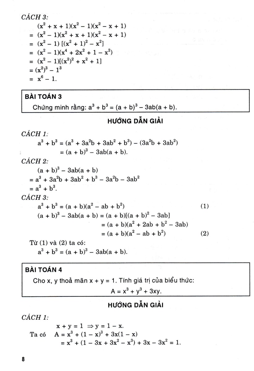 Giải Bằng Nhiều Cách Các Bài Toán Lớp 8  _HA