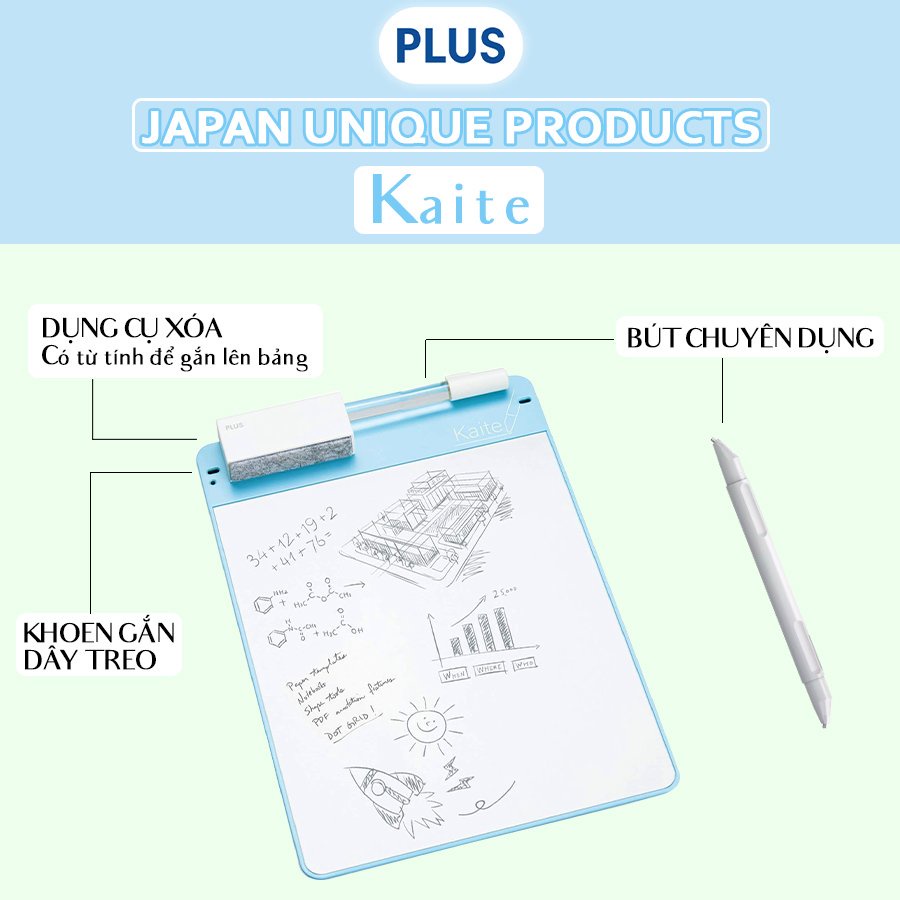 Bảng Trắng Từ Tính Cao Cấp PLUS – Size A4