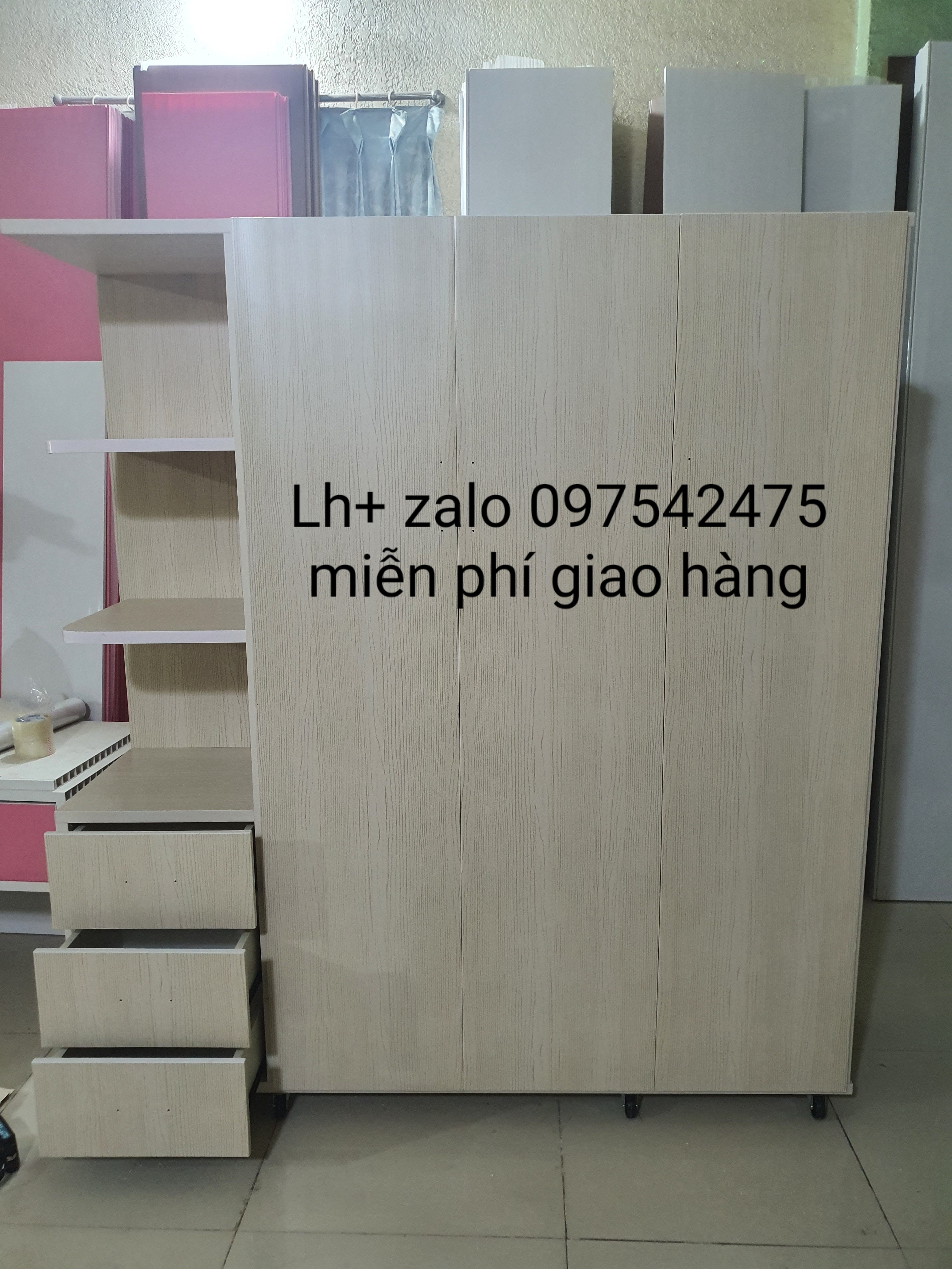 Tủ nhựa đài loan 3 cánh 1 kệ