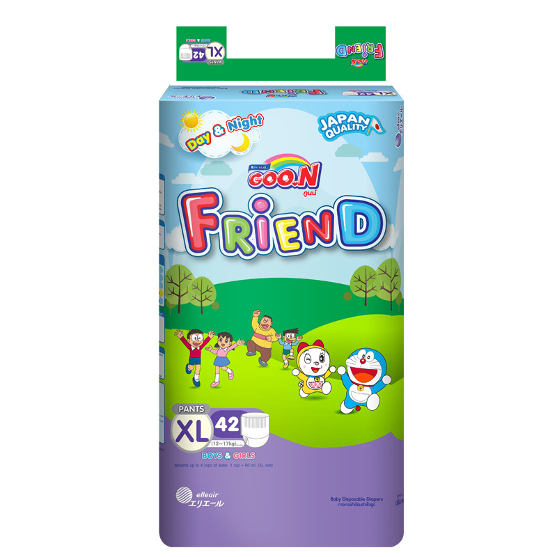 Combo 2 bịch tã quần GOO.N Friend super jumbo XL42 miếng