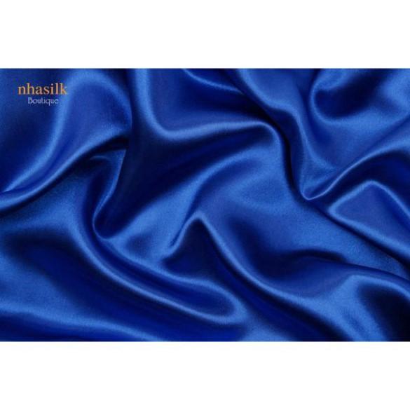 Bộ 4 Món Ga Gối Phi Lụa Thương hiệu LAN PHAM BEDDING Mát Mịn - Màu Xanh Biển