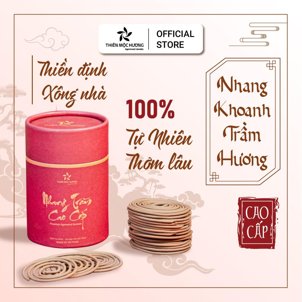 Nhang khoanh trầm hương xông lư - Nhang cao cấp - Trầm Hương tự nhiên 16 năm - Mùi thơm đậm, không kích mũi - Nhang máy lạnh, chung cư - Thiên Mộc Hương