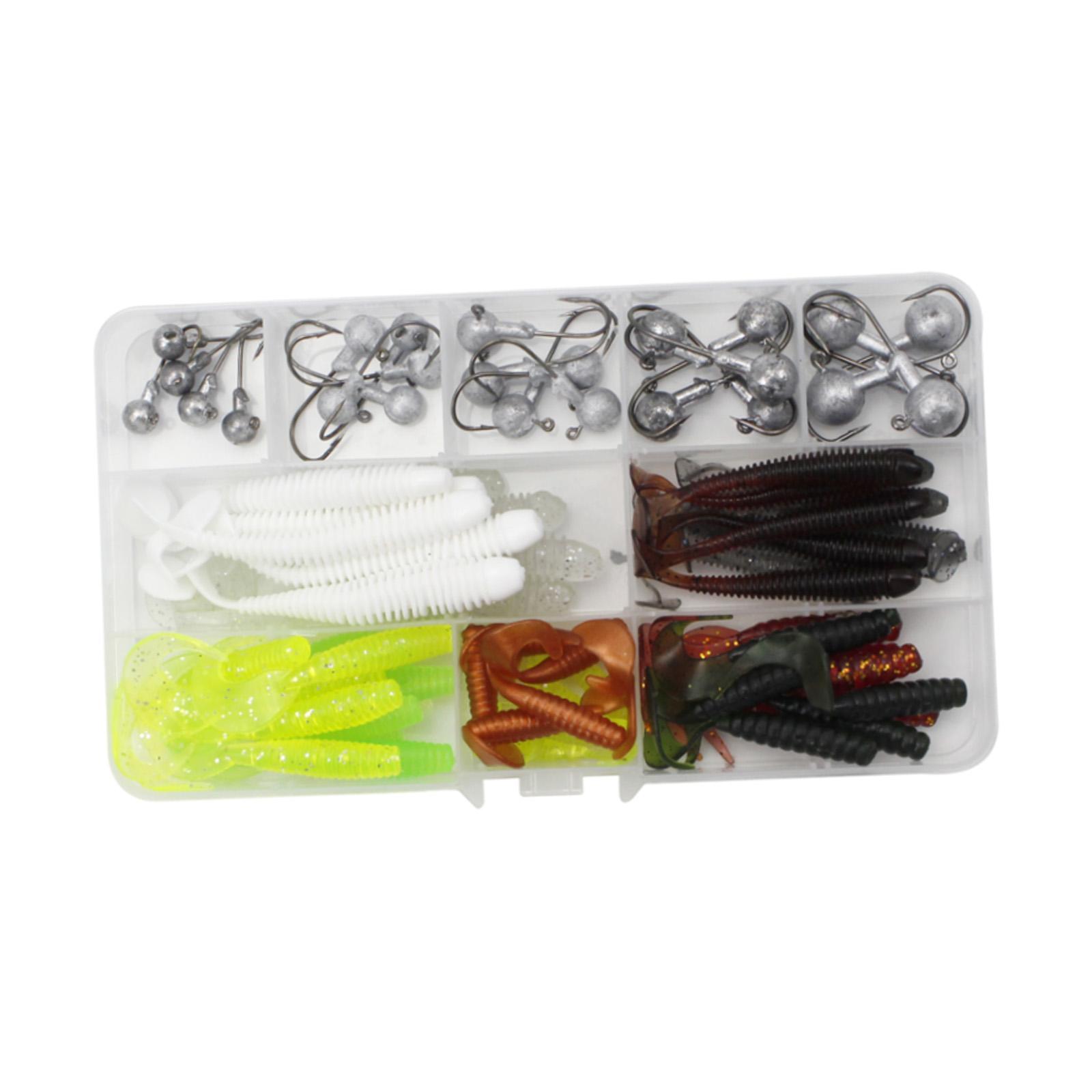 Fishing Lures Set for Bass Trout Portable Fishing Baits Crankbait Spoon Jigs