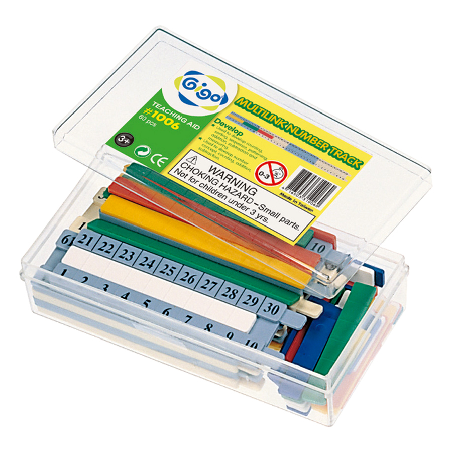 Đồ Chơi Dạy Học Multilink Number Track 60 Pcs/Set - Thước Đếm Gigo Toys (Giao Mẫu Ngẫu Nhiên)