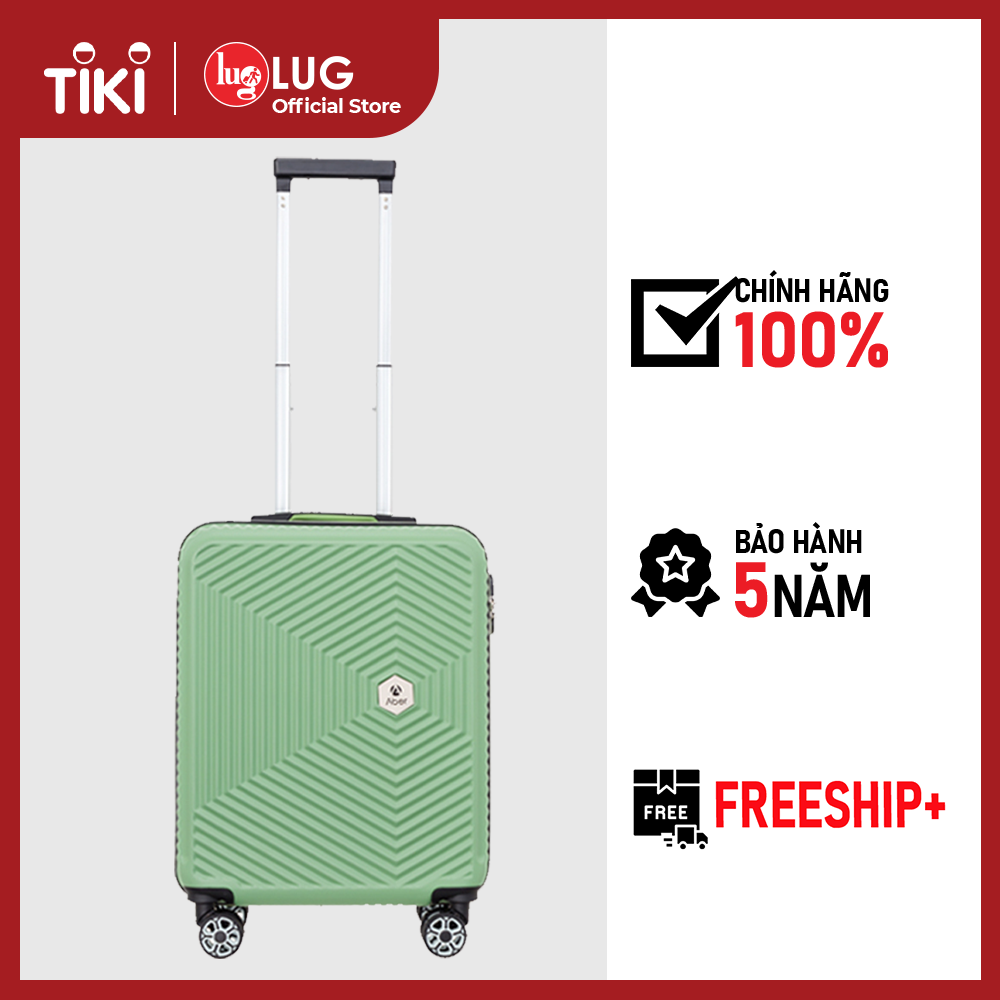 Vali Kéo Du Lịch Lug Thương Hiệu Aber Ab1195 Size 20, Nhựa Abs Hạn Chế Trầy Xước, Khóa Số Bảo Mật An Toàn - Green - 20Inch