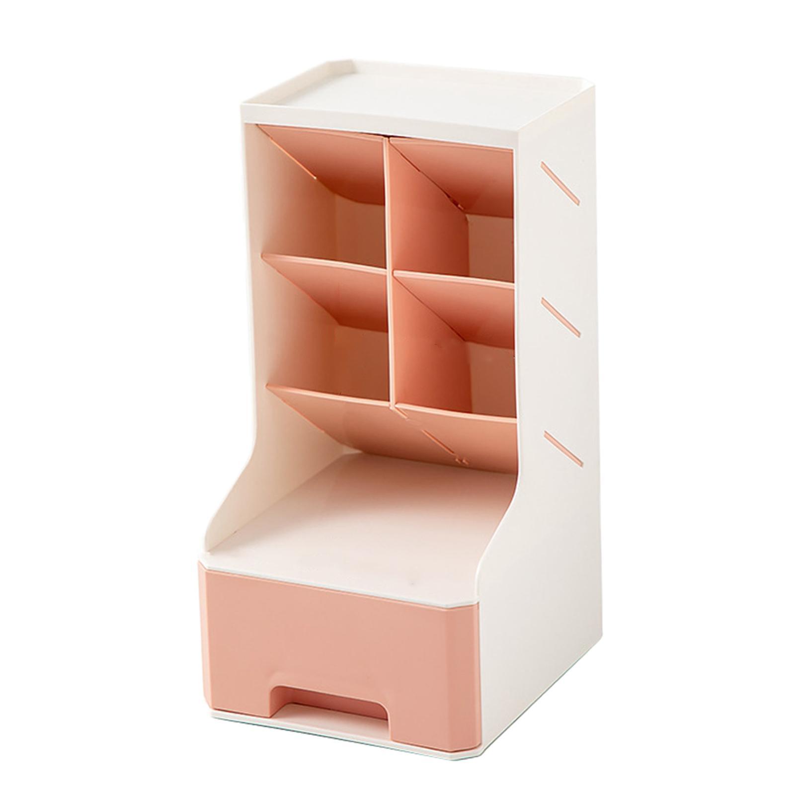 Desk Stationery Box Pen Holder with Drawer Desktop Storage Organizer for Desktop