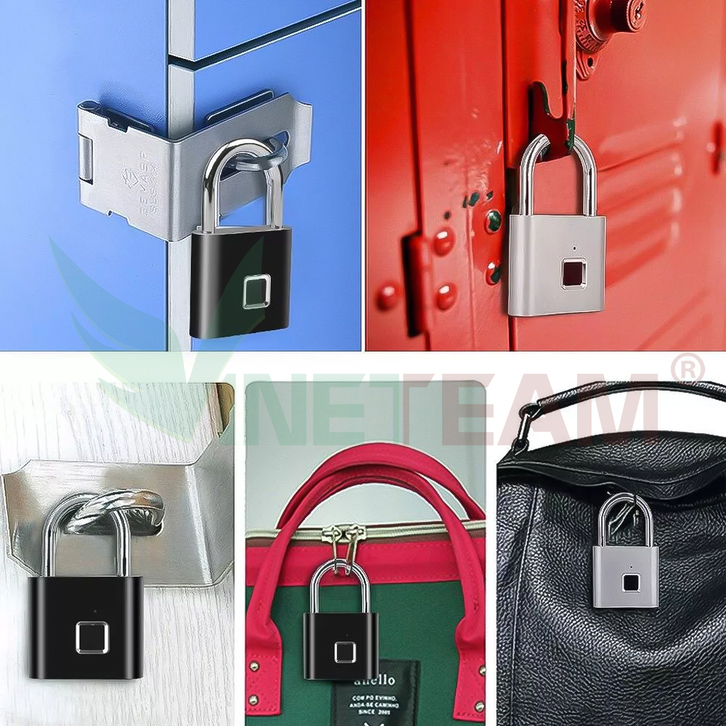 KHÓA THÔNG MINH SẠC ĐIỆN MỞ BẰNG VÂN TAY chỉ mất 1 giây để mở khóa, dễ dàng để hoạt động, cài đặt tối đa 10 vân tay lưu trữ trực tiếp trong khóa thông minh.