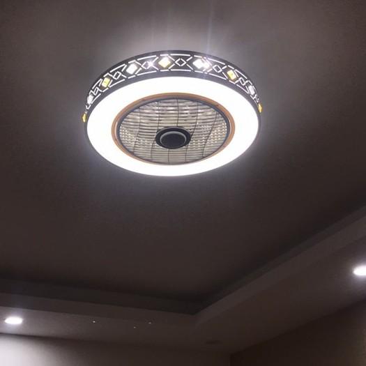 Đèn quạt HARZO kiểu dáng độc đáo, sang trọng trang trí nội thất hiện đại - kèm điều khiển từ xa .