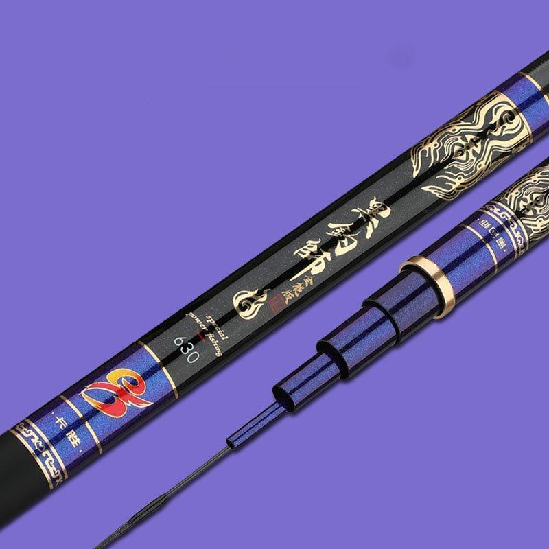 Cần câu tay Hắc Điếu Sư săn hàng 8h phân bổ lực 19 chất liệu carbon phôi dày CT35 - Sanami Fishing