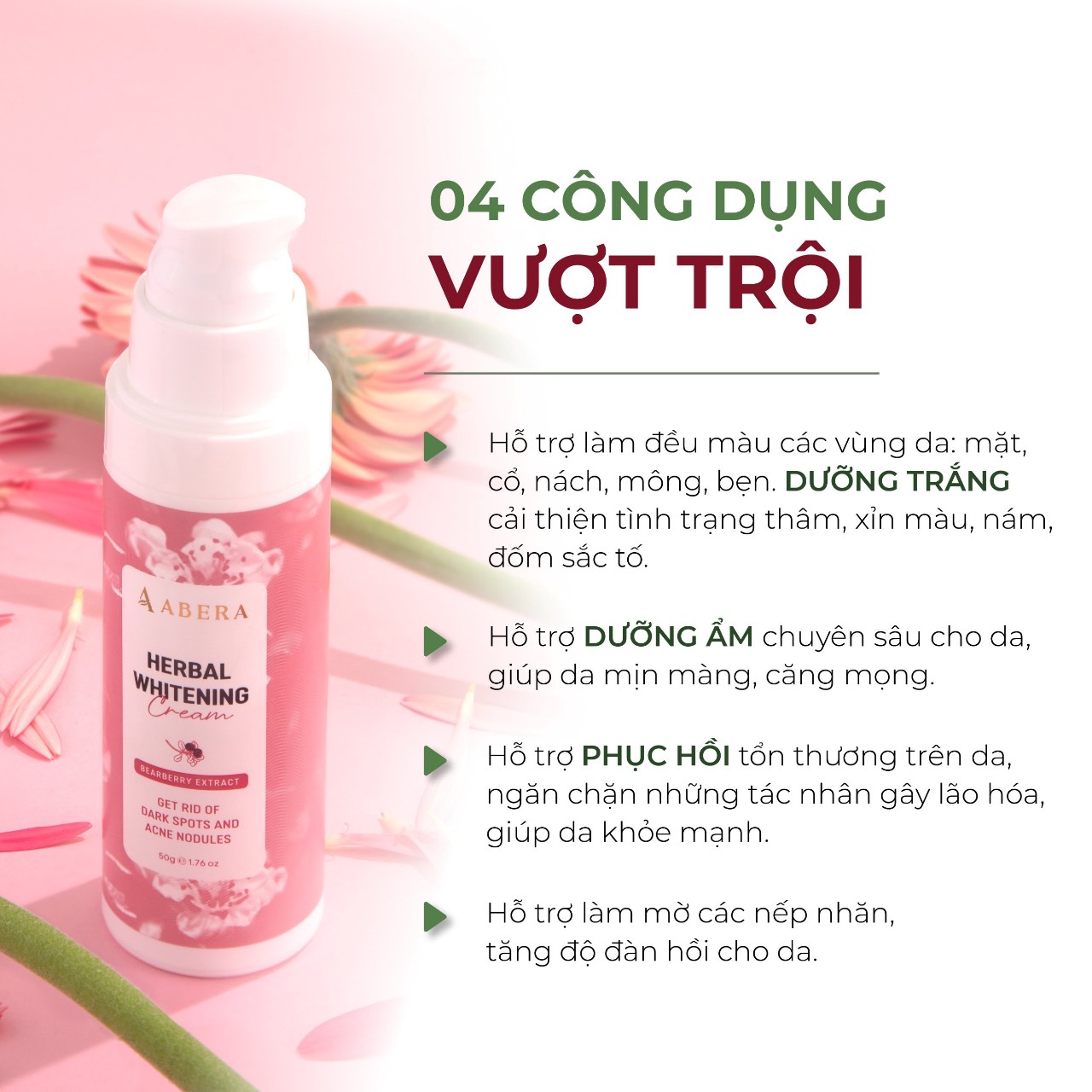 [COMBO 2] Kem Thâm Nách Abera 50ML- Mờ Giảm Thâm Vòng 3, Vùng Mông, Bẹn, Nách, Khuỷu Tay, Đầu Gối, Sau 21 Ngày