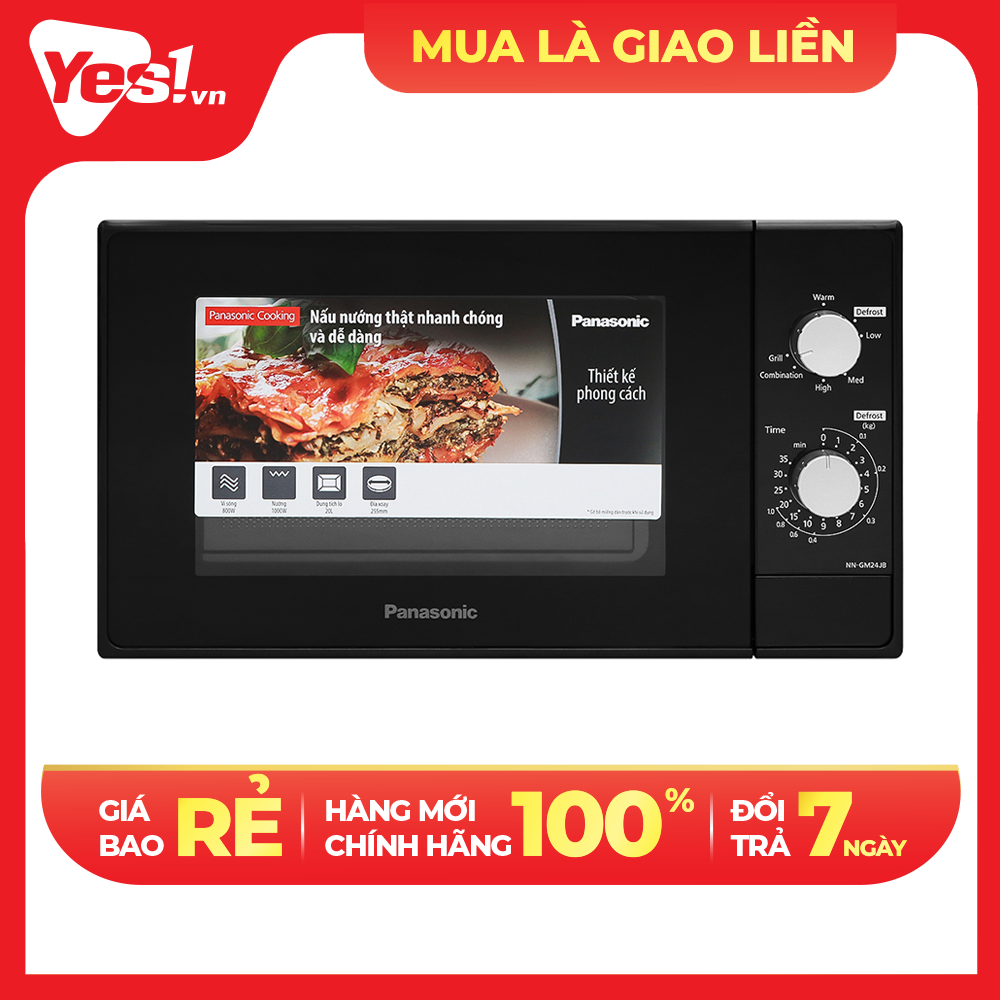 Lò Vi Sóng Cơ Có Nướng Panasonic NN-GM24JBYUE (20 Lít) - Hàng Chính Hãng