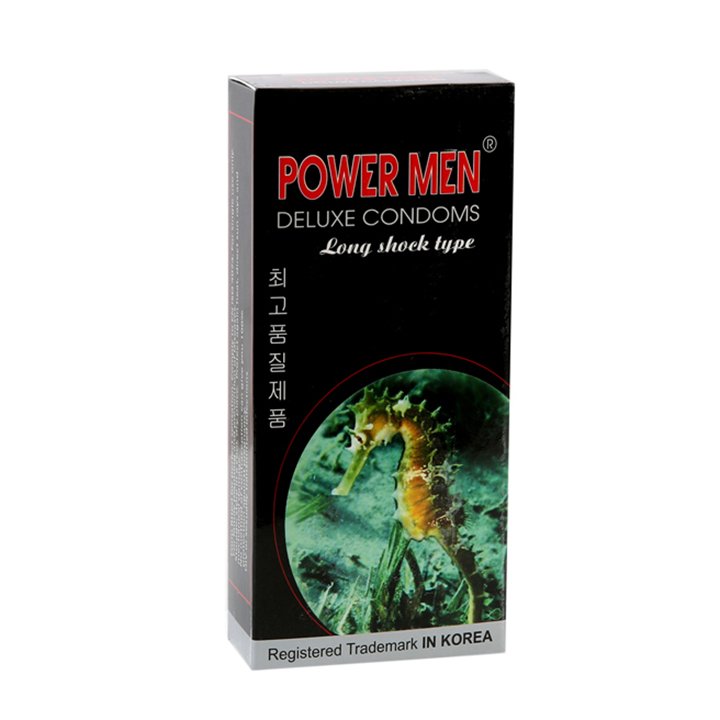 {KHAI TRƯƠNG GIÁ GỐC}Siêu phẩm bao cao su cao cấp chính hãng Powermen Longshock, siêu gân, siêu gai, siêu lâu, hộp 12 cái, kéo dài cuộc chơi, tạo đỉnh