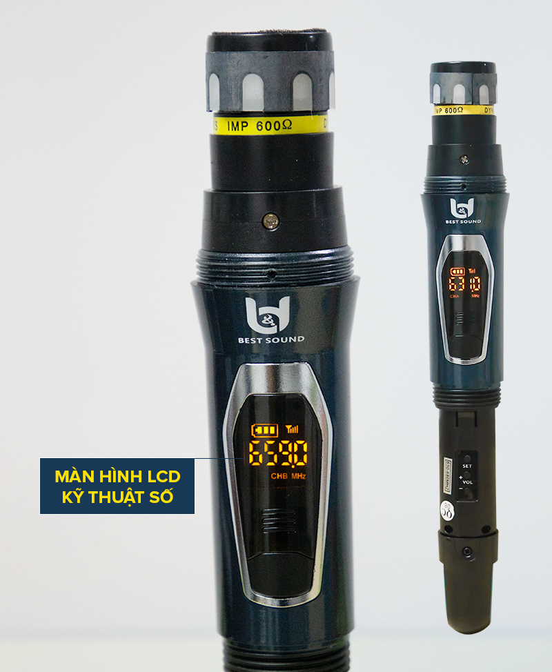 Trọn Bộ Micro Không Dây Việt Star Quốc Tế WR09A & WR09 Bằng Hợp Kim Sơn Tĩnh Điện Chống Trầy, Kết Nối Xa 20m Không Vật Cản - Hàng Chính Hãng