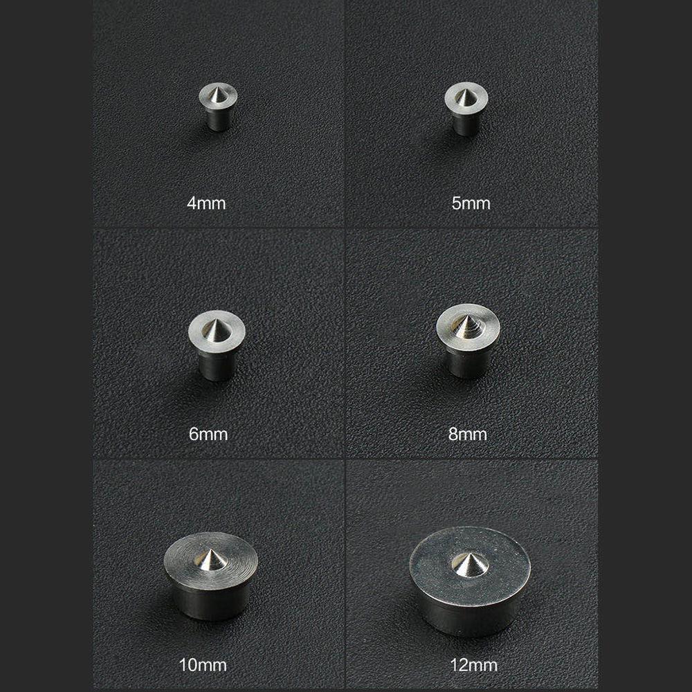 6Pcs Round Wood Pin Locators 4-12mm Dowel Pins Center Point Set Woodworking Craft Clamp Steel Tools