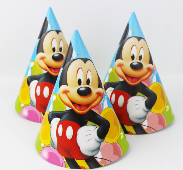 Set trang trí sinh nhật 16 món đầy đủ cho bé chủ đề Mickey màu xanh