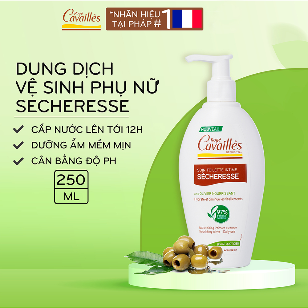 Dung dịch vệ sinh phụ nữ Roge Cavailles - Nhập khẩu chính hãng - Sản phẩm số 1 tại pháp - 250ml