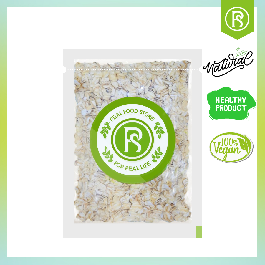 Yến Mạch Cán Dẹt Real Food (Oats) - 2kg/500g/100g/180g