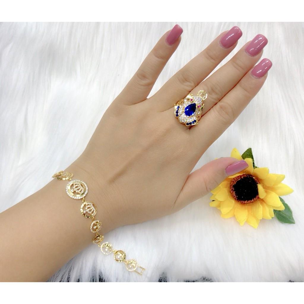 Lắc tay xoàn mạ vàng 18k