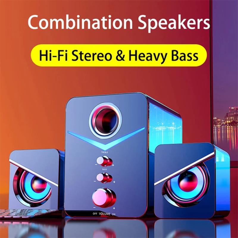 Hệ thống nhà hát tại nhà Caixa de som pc bass subwofer bluetooth loa máy tính loa âm nhạc boombox máy tính xách tay máy tính xách tay Altavoces TV Color: Black Bluetooth Woofer Size/Full-Range Size: 1.5"  Tweeter Size: 1.5"