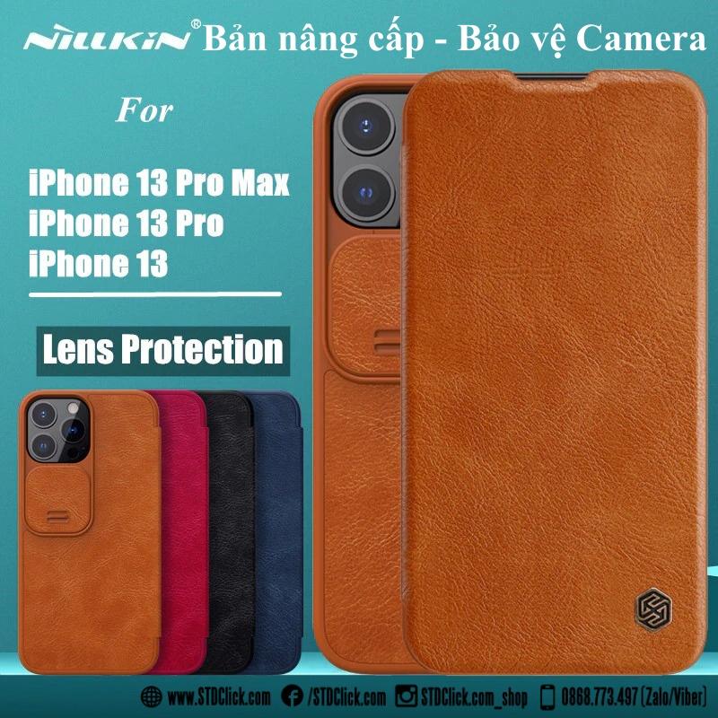 BAO DA DÀNH CHO ĐIỆN THOẠI IPHONE 13 PRO MAX - 13 PRO - 13 NILLKIN QIN BẢO VỆ CAMERA