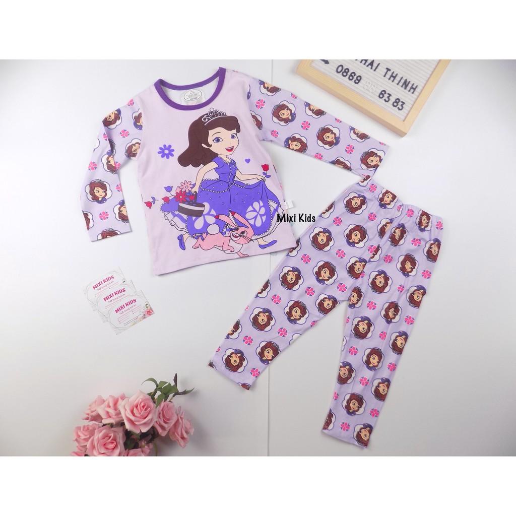 BỘ BÉ GÁI HT CÔNG CHÚA MÀU TÍM COTTON