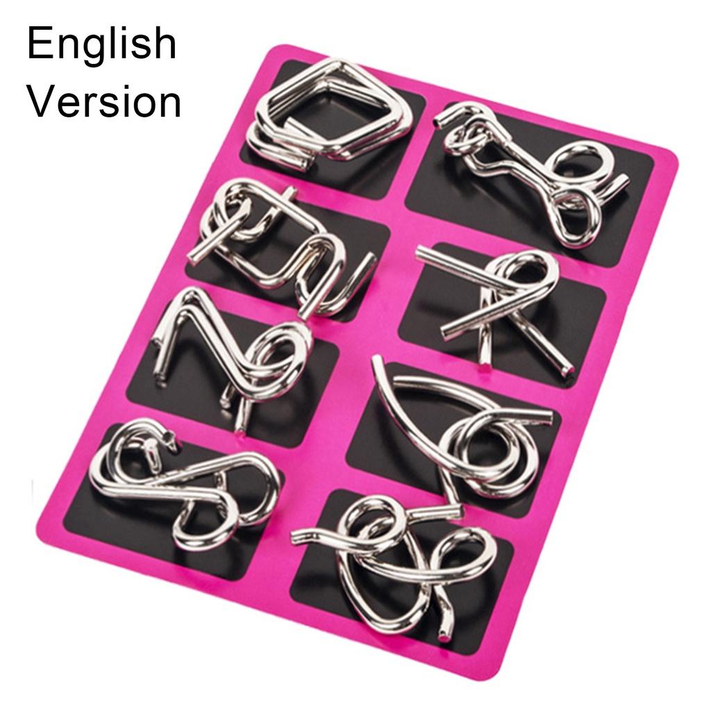 Lightweight Brain Teaser Metal Wire Puzzle IQ Brain Teaser Comfortable Touch for Children